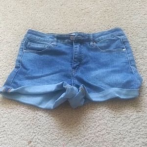 High Rise Cuff shorts demin blue